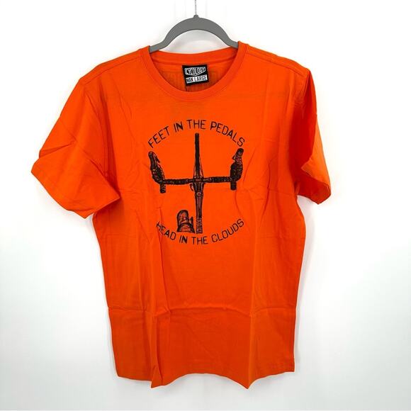 Cycology Feet in the Pedals Tee in orange Size L - Picture 1 of 6